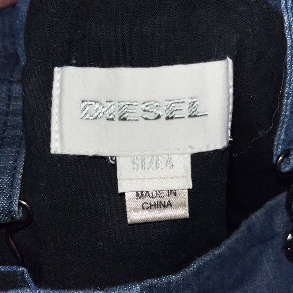 RARE Kids Diesel Overalls Dress Denim & Sequin - Picture 4 of 4